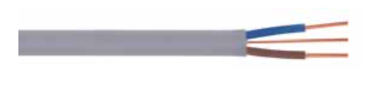 PVC Insulated PVC Sheathed Flat Cable with Earth Continuity Conductor (ECC) 300/500V